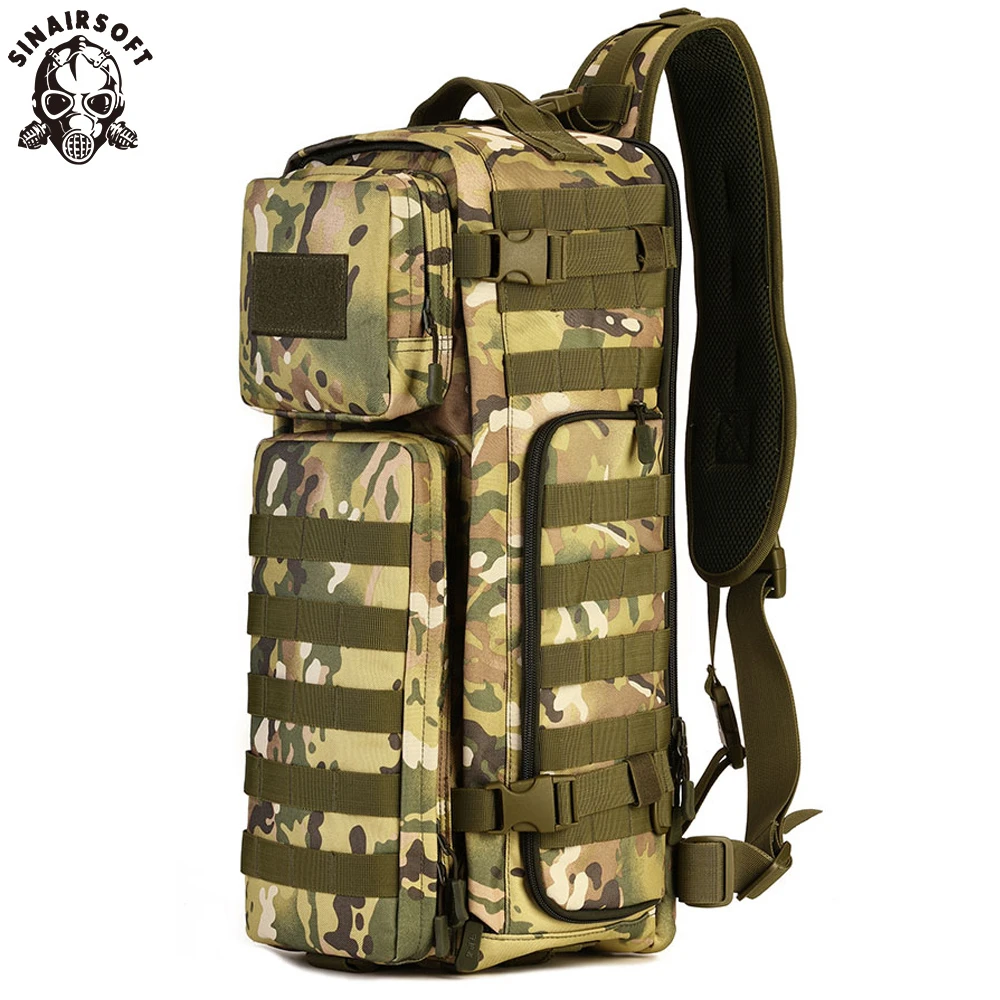 

SINAIRSOFT High Capacity Canvas Men Backpack Airborne Male Military Rucksack Travel Molle System Sports Hunting Bags LY0064