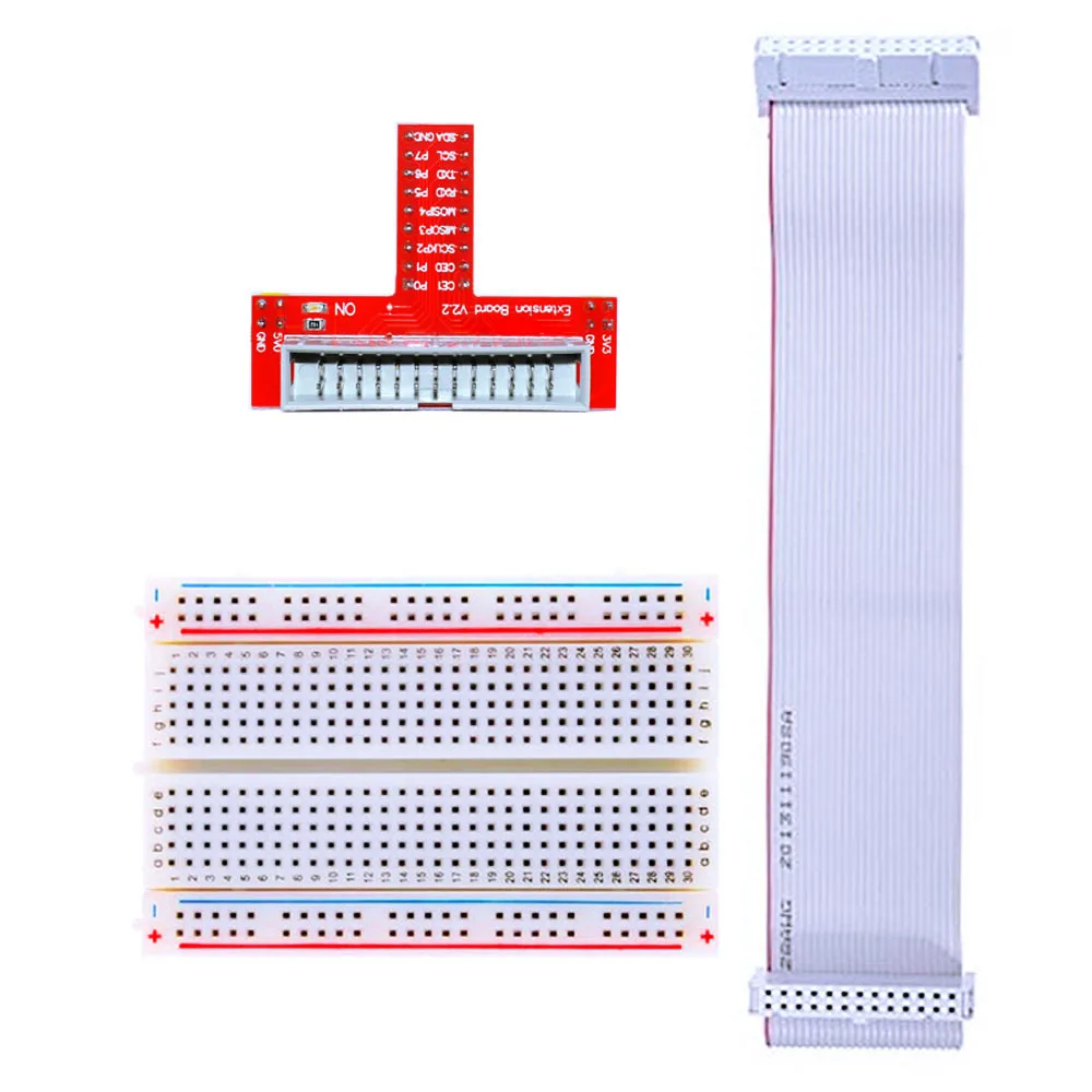

For Raspberry PI GPIO Expansion Kit 40P cable + 400 Hole Breadboard + GPIO