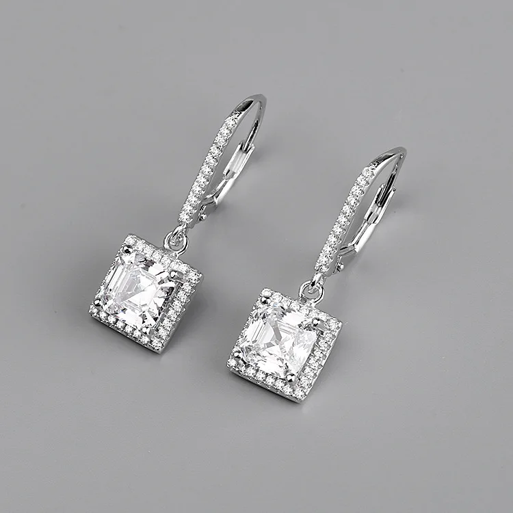 

CMajor Latest S925 Sterling Silver Imported 7A Cubic Zircon Full Diamond Sell Like Hot Cakes Simple Dangle Earrings for Women