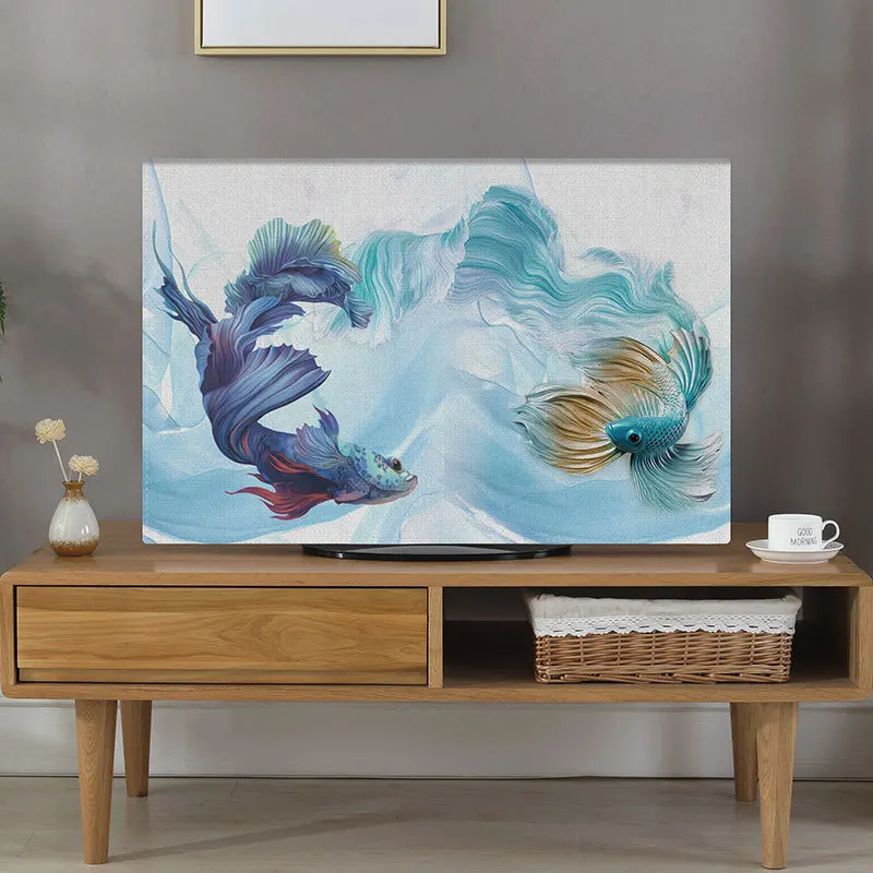 Льняная телевизионная крышка 55 дюймовый ЖК дисплей в европейском стиле