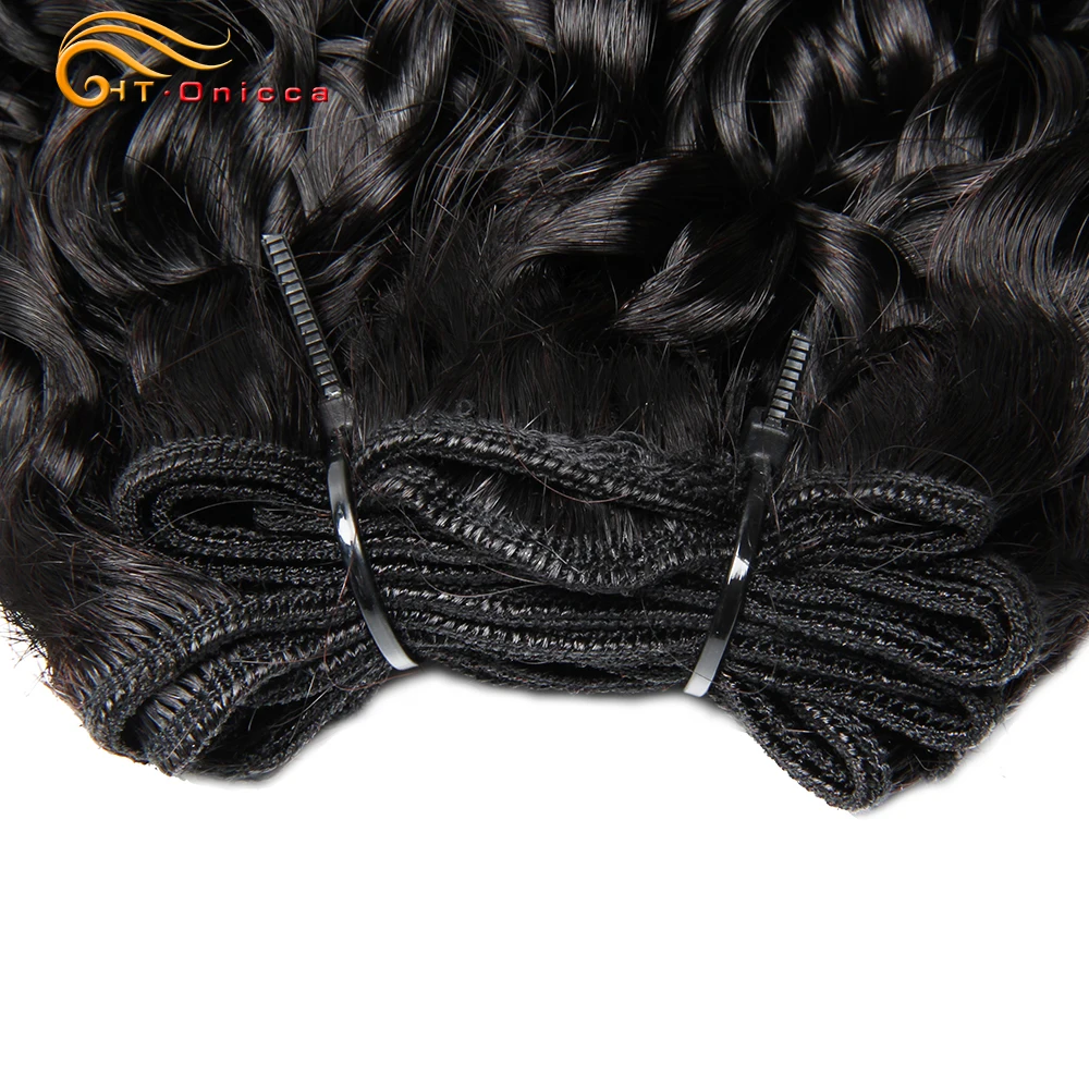 Перуанские Волосы remy с двойным нарисованным покрытием, 3 шт., накладные волосы Funmi, 100% человеческие волосы Pissy Curl, накладные волосы для черных
