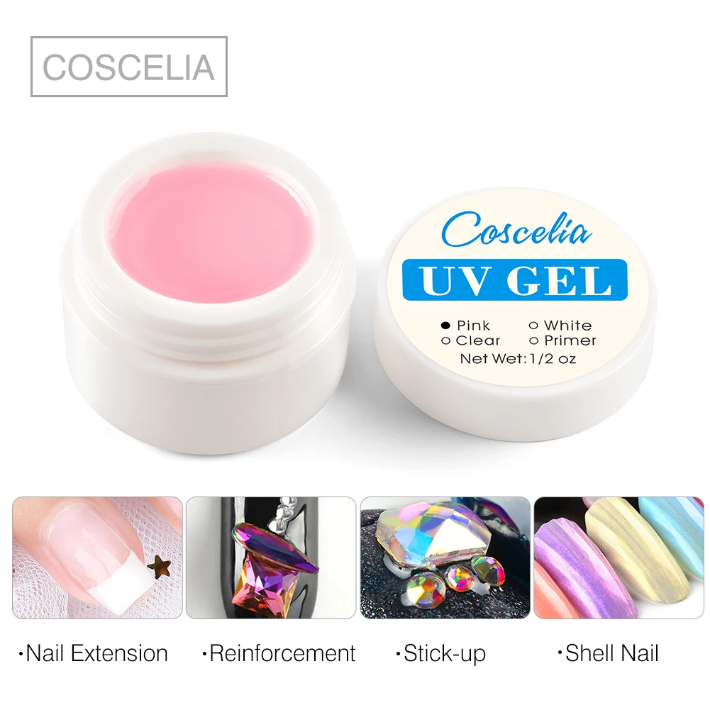 COSCELIA 15 г полигель для ногтей 3 цвета палец Удлинительный УФ-гель лак цветной лак для ногтей DIY лак для ногтей