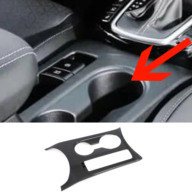 Cup Holder Decor Для леворульных автомобилей! Для Kia Seltos углеродный стиль коробка переключения передач Панель рамка держателя стакана воды декоративная крышка отделка автомобиля стиль - Название цвета: Cup Holder Decor