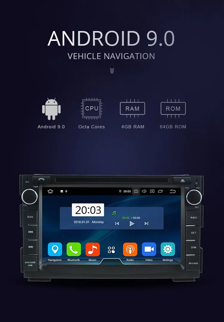 Clearance JDASTON Android 9.0 Car Multimedia Player For Kia Ceed 2009 2010 2011 2012 2 Din Car Radio GPS Navigation DVD WIIF Stereo Audio 0