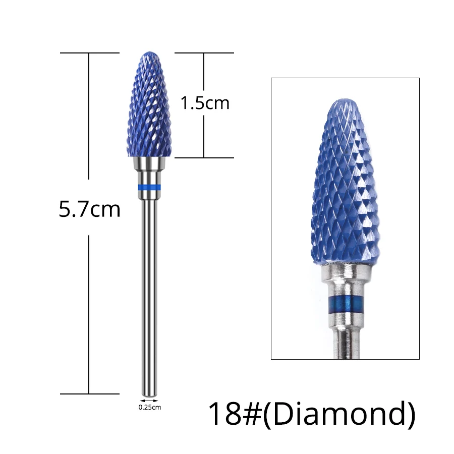 Alileader Nail Draill For Electric Drill Ceramic Drill Nail For Nail Art Instrument Safe Cutter For Cutter Manicure - Цвет: 18