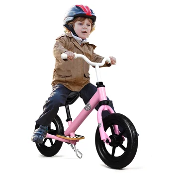 

12” Kids Balance Bike No Pedal Child Training Bicycle w/ Adjustable Seat Pink