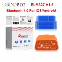 Aermotor ELM327 V1.5 Bluetooth 4,0 ELM 327 1,5 OBD2 автомобильный диагностический инструмент для Android/IOS OBDII BT V4.0