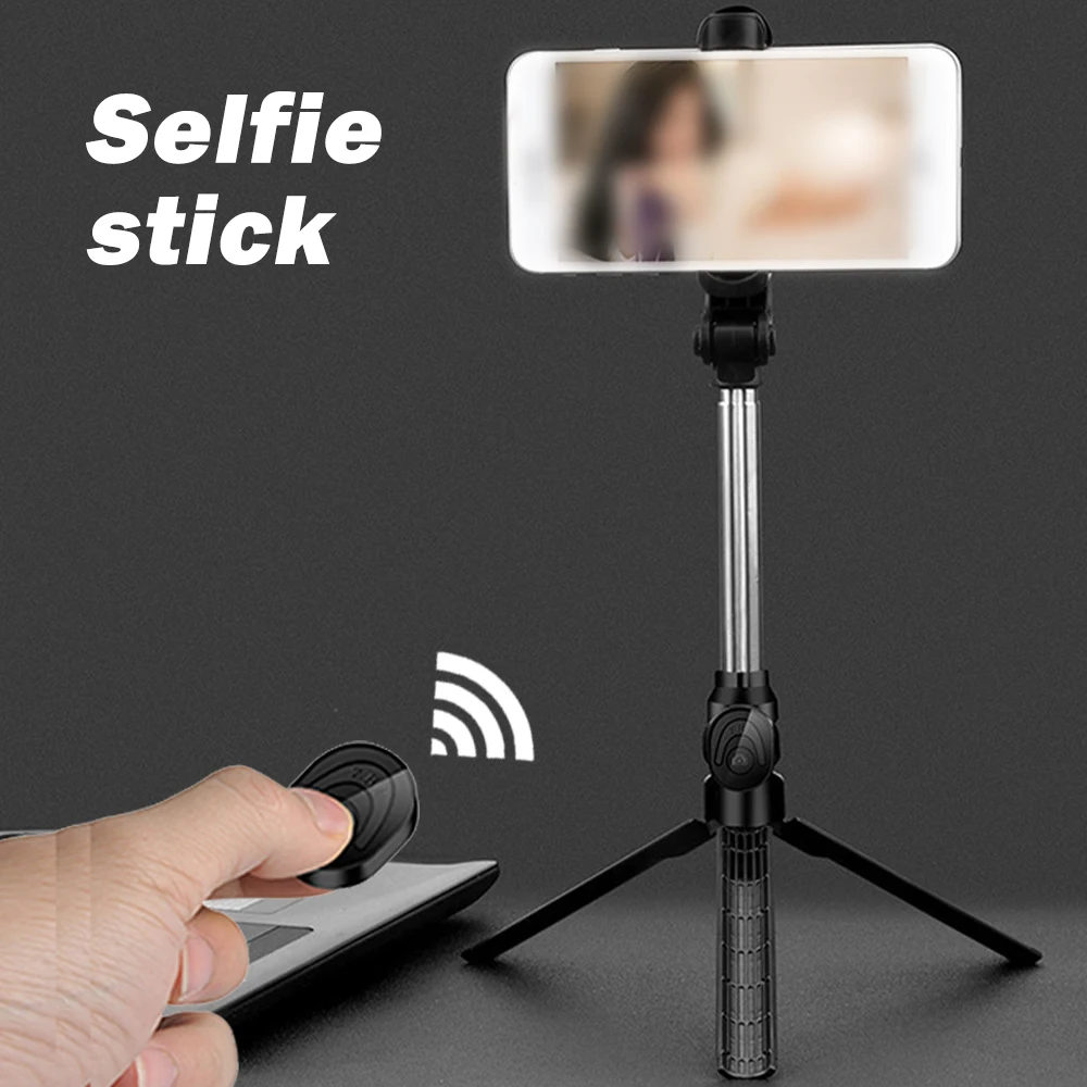 

Bluetooth Selfie Stick Tripod Foldable Mini Remote Control Tripod Expandable Handheld Monopod Live Photo Holder for IOS Android