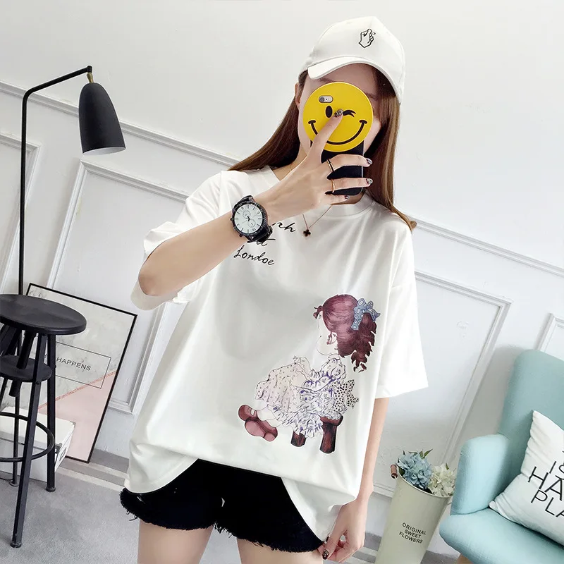 Женская футболка Harajuku черная с коротким рукавом лето 2019 | одежда
