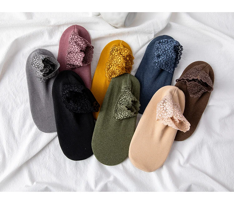 3 Pairs Women Winter Socks Warm Thicken Thermal Soft Solid Color Socks Wool Cashmere Snow Boots Velvet Lace Home Floor Sock