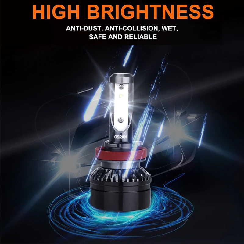 Лампа Ксеноновая Osram СВЕТОДИОДНЫЙ H7 светодиодный фар HB4 9006 9005 светодиодный h11 h8 автомобильные фары для Авто автомобильная Противо-Туманная лампа H11 H8 автомобильная лампа HB3 автомобильные аксессуары