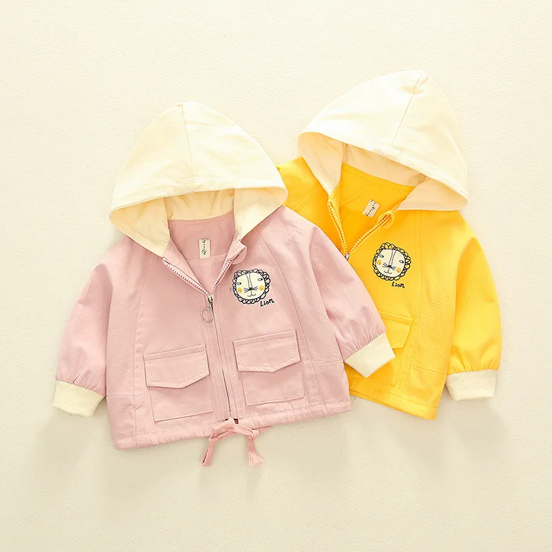 

Baby Coat Spring And Autumn Children Western Style Coat GIRL'S And BOY'S Hooded Fashion Long Sleeve Trench Coat Infant Casual To