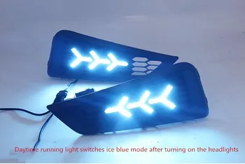 

Fast delivery Led daytime running lights+moving turn signal+blue night mode+remote control for Honda city 2015-2018