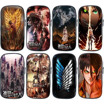 

Attack on Titan CHRONICLE Pencil Case Students Anime Pencil Box Children Large Capacity Cartoon Nylon Pen Bag Kids Pencil Holder