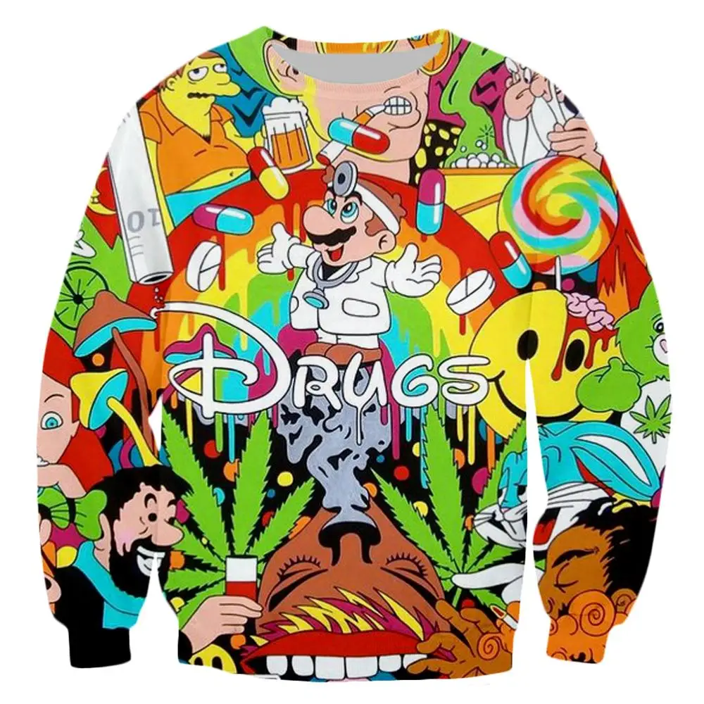 PLstar Cosmos Drop shipping Drugs&weed Men Women Sweatshirt Couples Sweats Unisex Sweatshirt Red Wine 3D print cartoon hoodies PLstar Cosmos Drop shipping Drugs&weed Men Women Sweatshirt Couples Sweats Unisex Sweatshirt Red Wine 3D print cartoon hoodies