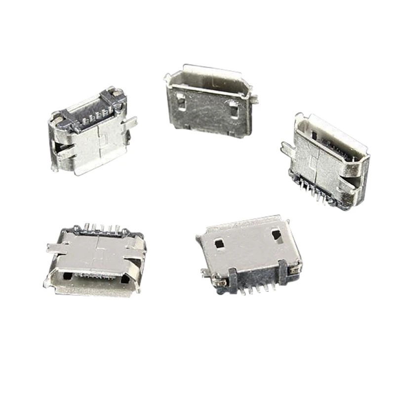 50 шт. Micro-usb Тип B Женский 5Pin разъем SMT разъем Разъем Порт печатной платы и 50 шт. PCB SMT Micro-usb Тип B 5Pin гнездо
