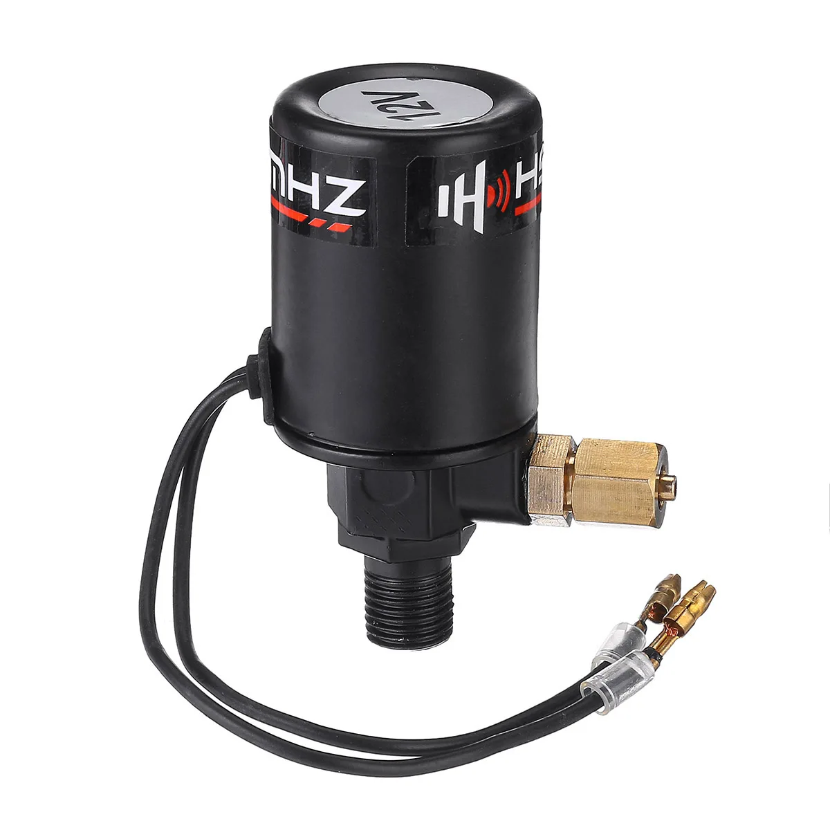 1/4NPT 12V 24V рожки Электрический электромагнитный клапан для тяжелых условий эксплуатации для поездок на поезде, грузовик с прицепом воздушный рожок Наборы - Цвет: Черный