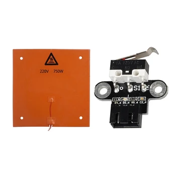 

2Pcs 3D Printer Part: 1Pcs Silicone Heated Bed Heating Pad & 1 Pcs Mechanical Endstop Limit Switch Module Endstop Switch