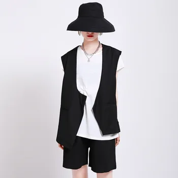 

2020 Women's Summer Vest Dark Fashion All-match Vest Jacket Vests women Cotton