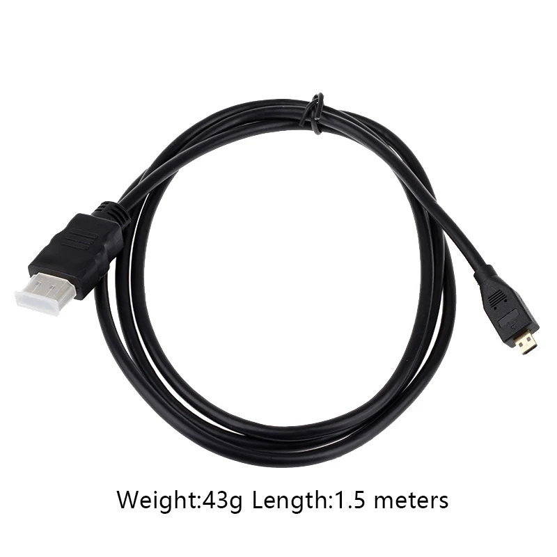 Кабель HDMI Micro 1 5 м для передачи данных HD SJCAM Gopro Hero 7/6/5/4/ 3 + Xiaomi yi|Чехлы экшн-камер| |