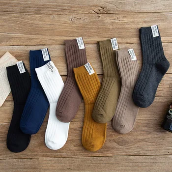 

2020 High Quality Casual Men's Exercise Business Socks Summer Winter Cotton Color Retro Against Stench Stockings Hot Sale New