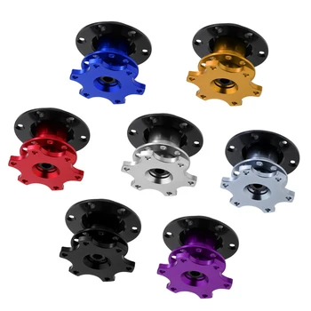 

Universal Racing Steering Wheel Quick Release Hub Adapter Snap Off Boss Kit for 6-Hole Steering Wheel Hub