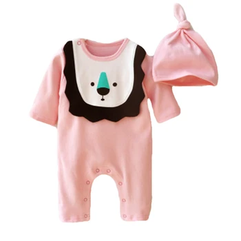 

Casual Infant's Rompers Cotton Romper Cartoon Lion Pattern Jumpsuit Long Sleeve Clothes Girls Clothing