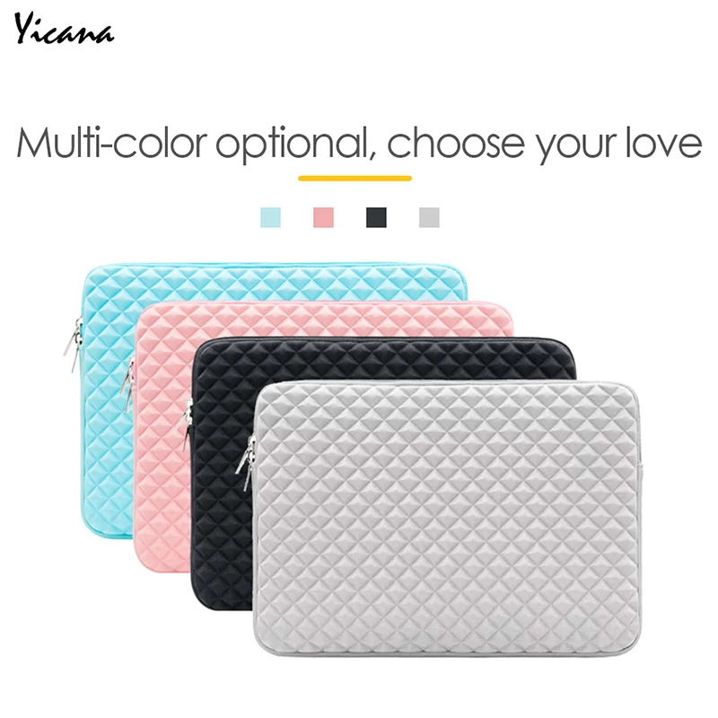 

Yicana waterproof Lycra Laptop Bag Notebook Sleeve case For Lenovo ThinkPad For Dell Hp Mi Asus Ultrabook