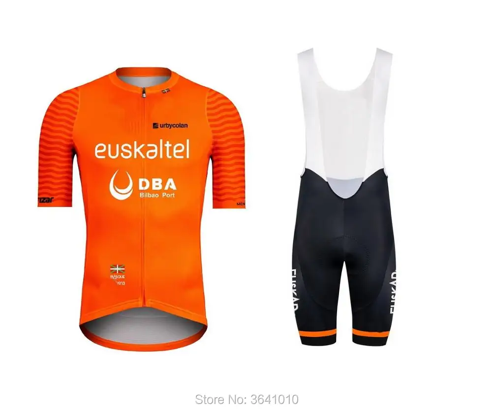 2020 Euskaltel DBA TEAM оранжевая Мужская велосипедная Джерси с коротким рукавом одежда