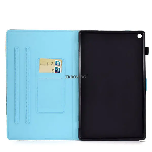 Милый чехол из искусственной кожи для Amazon Fire HD 10 10,1 ''7-й флип-планшет для Amazon Fire HD10 5-й чехол-подставка из мягкого ТПУ