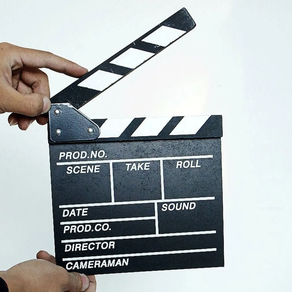 

Director Video Scene Clapperboard TV Movie Clapper Board Film Slate Cut Prop