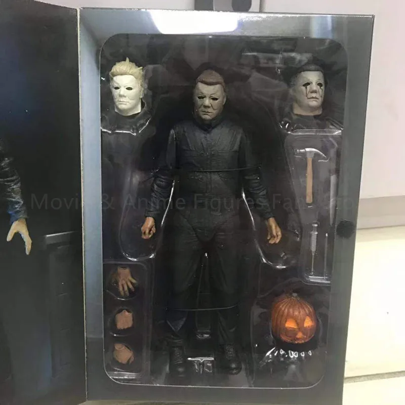 18CM Original NECA New Halloween Ultimate Real clothes Michael Myers Action Figure PVC Joint movable collection toy gift