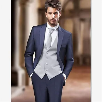 

New Classic Men’s Suit Smolking Noivo Terno Slim Fit Easculino Evening Suits For Men Peak Lapel Groom Tuxedos Wedding Best Man