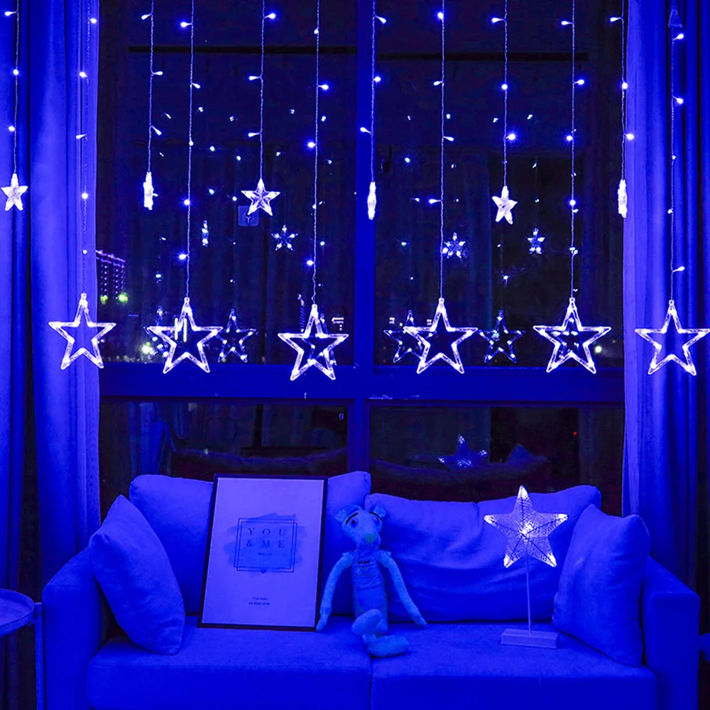 LED String Lights Christmas Decorations For Home Stars Curtain Light Fairy Wedding Decoration Christmas Decors