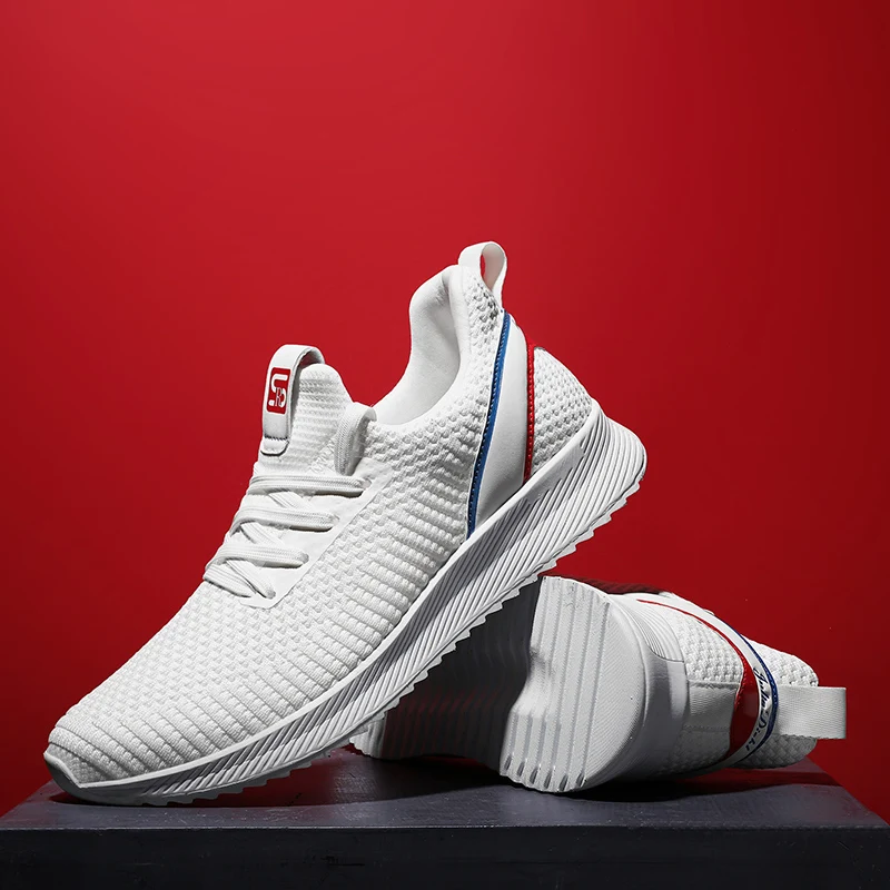 

Breathable Light Running Shoes for Men Comfortable Sneakers Men White Trainers Sport Shoes Gym Athletic Training Shoes Footwear