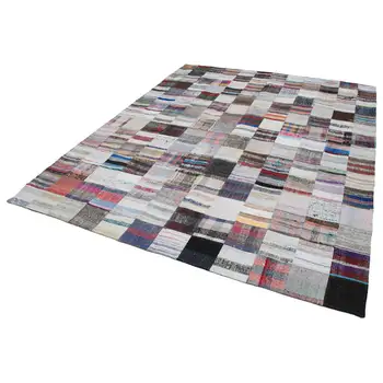 

242x298 Cm Multicolor Handmade Rugs Patchwork Rug-8x10 Ft