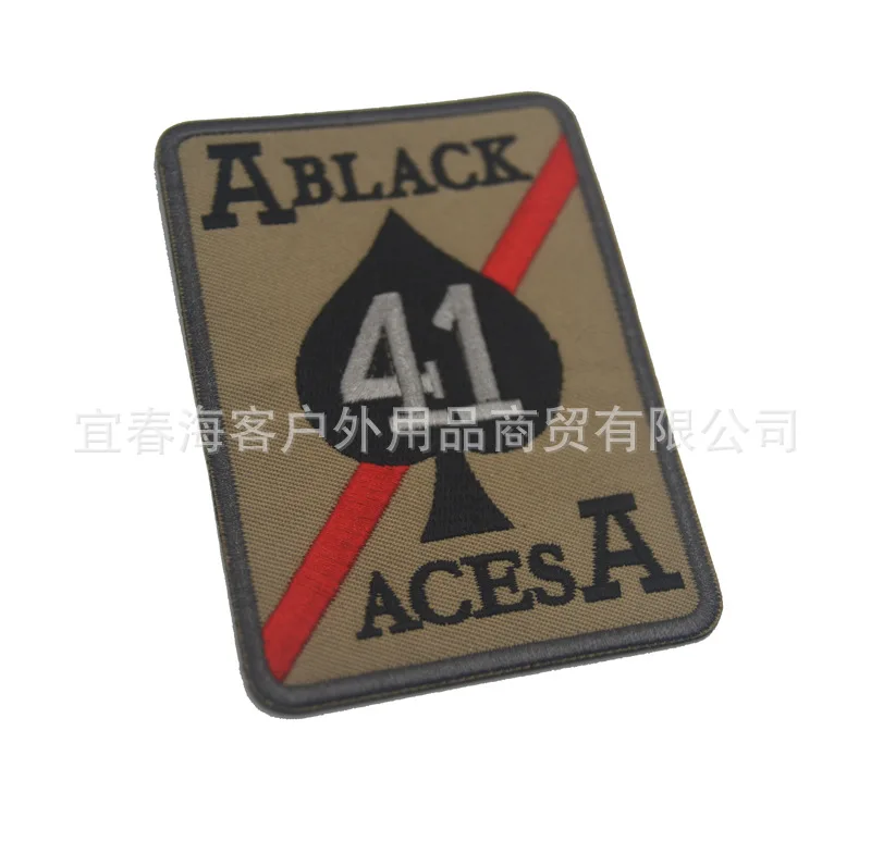 Покер Ace A41 полета кожаная куртка этикетка для одежды вышитая наклейка