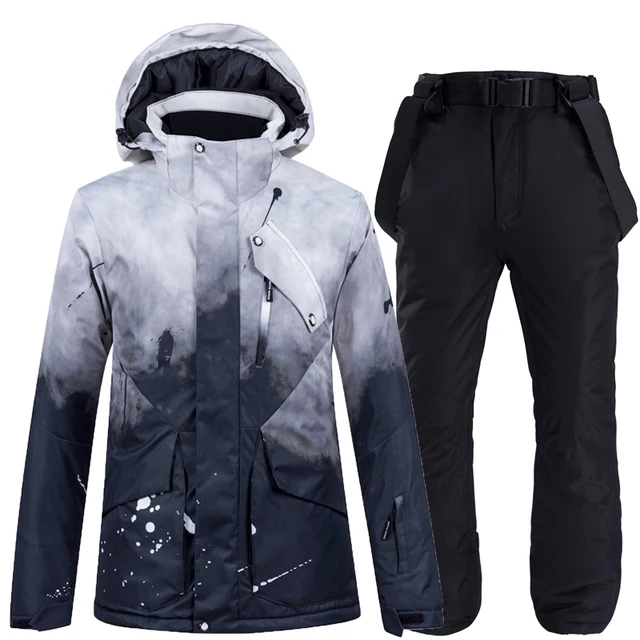 US $55.06 30 Fashion black Women Snow Wear Snowboarding suit sets Waterproof Windproof Winter costume Ski Ja