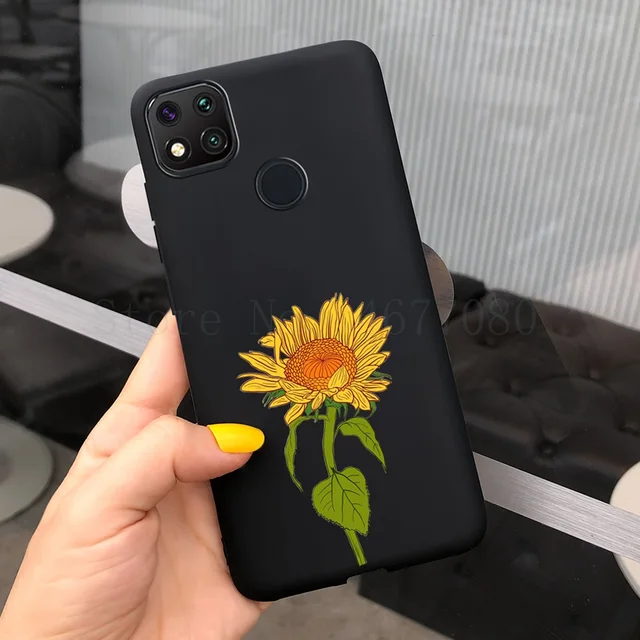 Sunflower Painted Soft Silicone Phone Case For Xiaomi Redmi 9C NFC 9 C 9A Case Butterfly Back Cover For Redmi 9A 9C 9 a Bumper iutuj