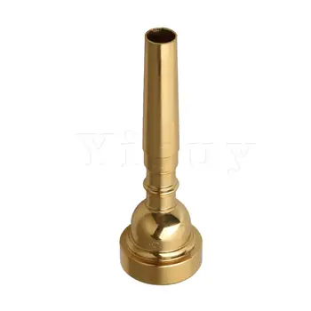 

Yibuy 3C Gold Plated Trumpet Mouthpiece B Flat Rich Tone for Beginner Player