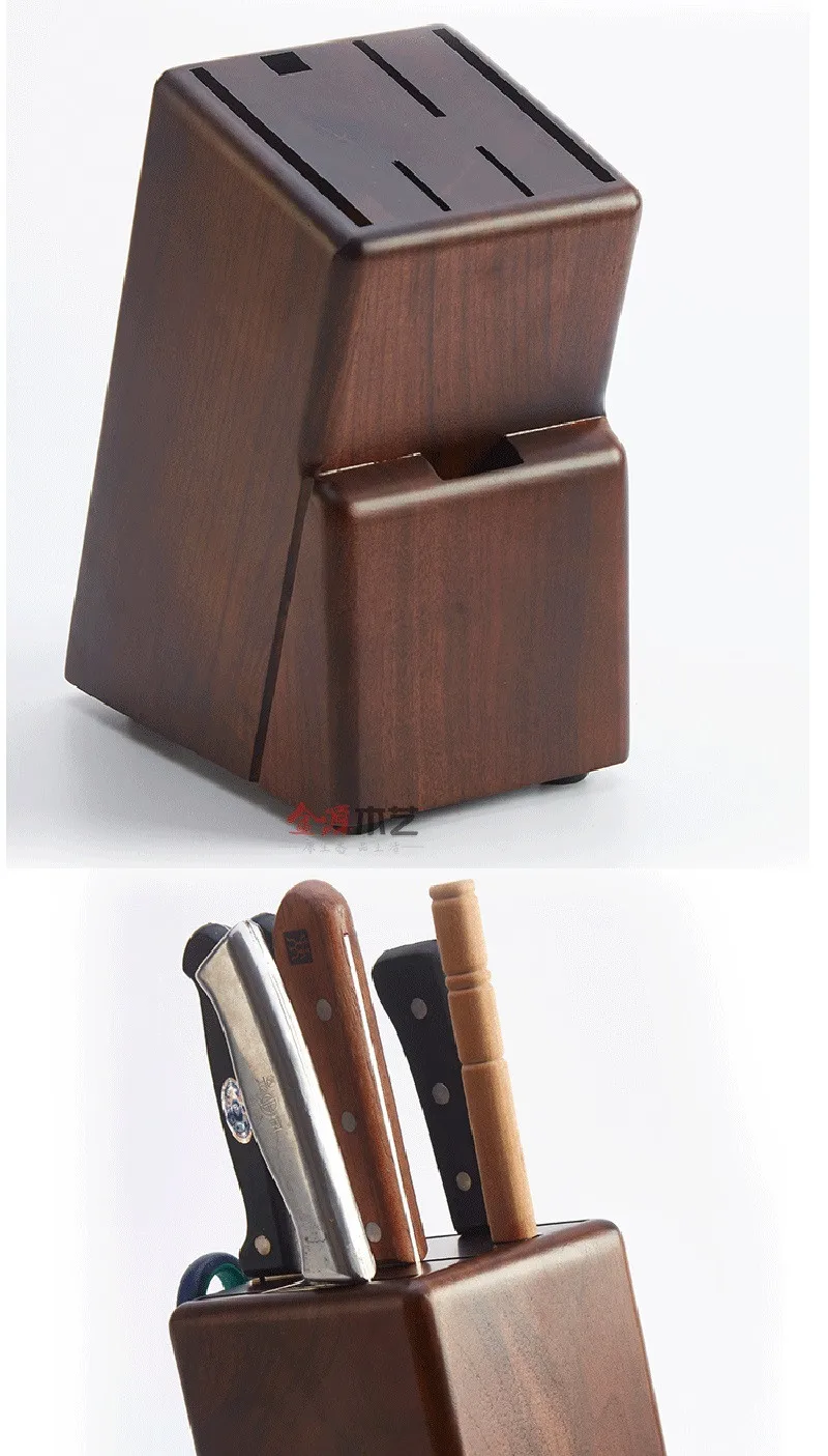Top Grade Bamboo Kitchen Knife Holder 7-Holes Multifunctional Holder Knife Kitchen Utensils Storage Rack Knife Rack Kitchen Supplies10