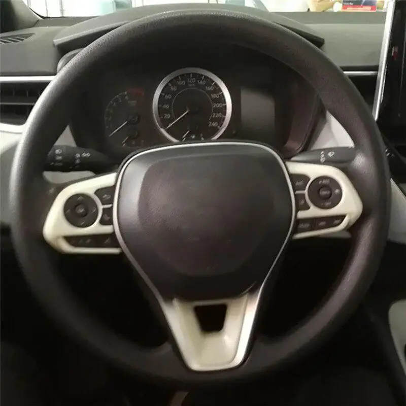 Car Steering Wheel Cover Trim Interior Decoration Accessories ABS For Toyota Sedan Corolla E210 Prestige Altis