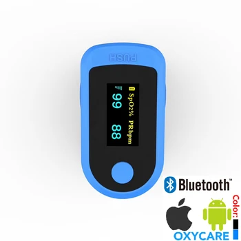 

Bluetooth 4.0 Fingertip Oximeter Measuring Blood Oxygen Saturation Monitoring Blood Oxygen Home Blue/Black Oximeter
