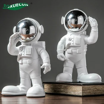 

Home Decoration Nordic Creative White Astronaut Spaceman Model Crafts Resin Accessories Room Decorations for The Home Ornaments