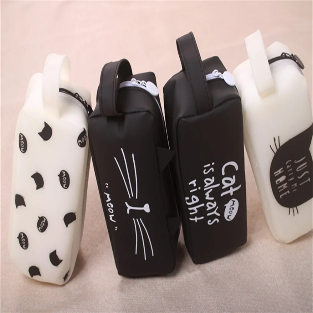Super Big Pencil Case Silica Gel Cute School Supplies Bts Stationery Gift School Cute Pencil Box Pencilcase Pencil Bag