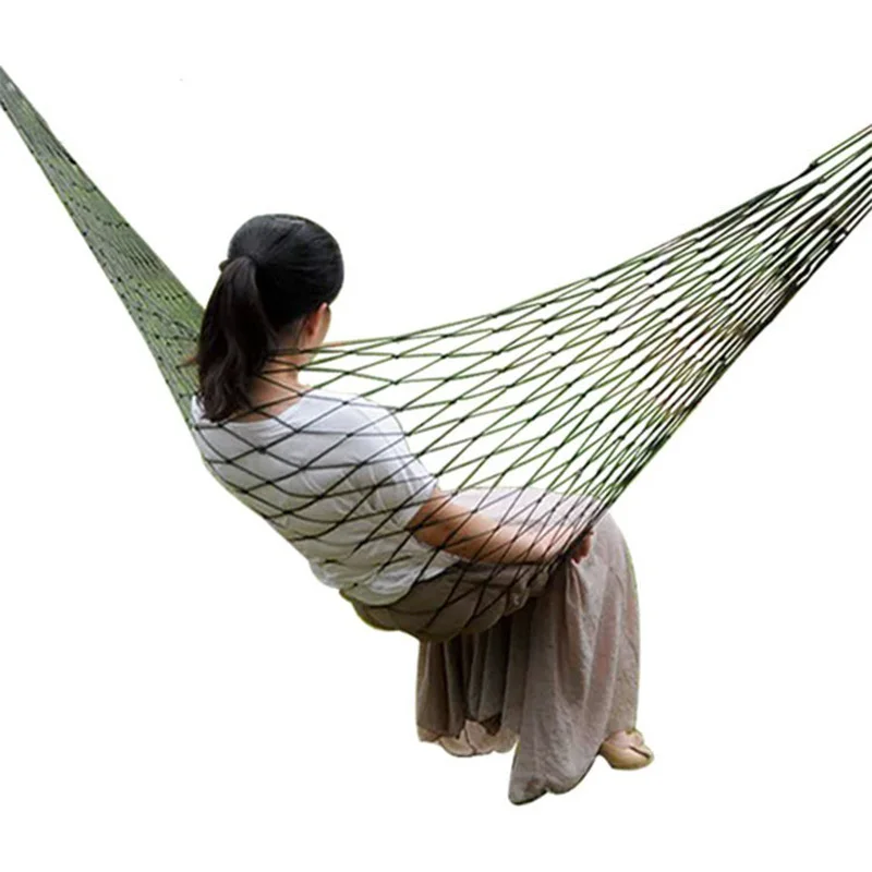 

Portable Outdoor Hammock Garden Hunting Camping Travel Sleeping Bed Furniture Parachute Swing Mesh Hammocks