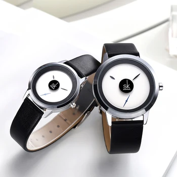 

2019 Fashion Couple Watch Leather Belt Watch Elegant Dial Design Is Elegant Valentine's Day Waterproof present Reloj pareja