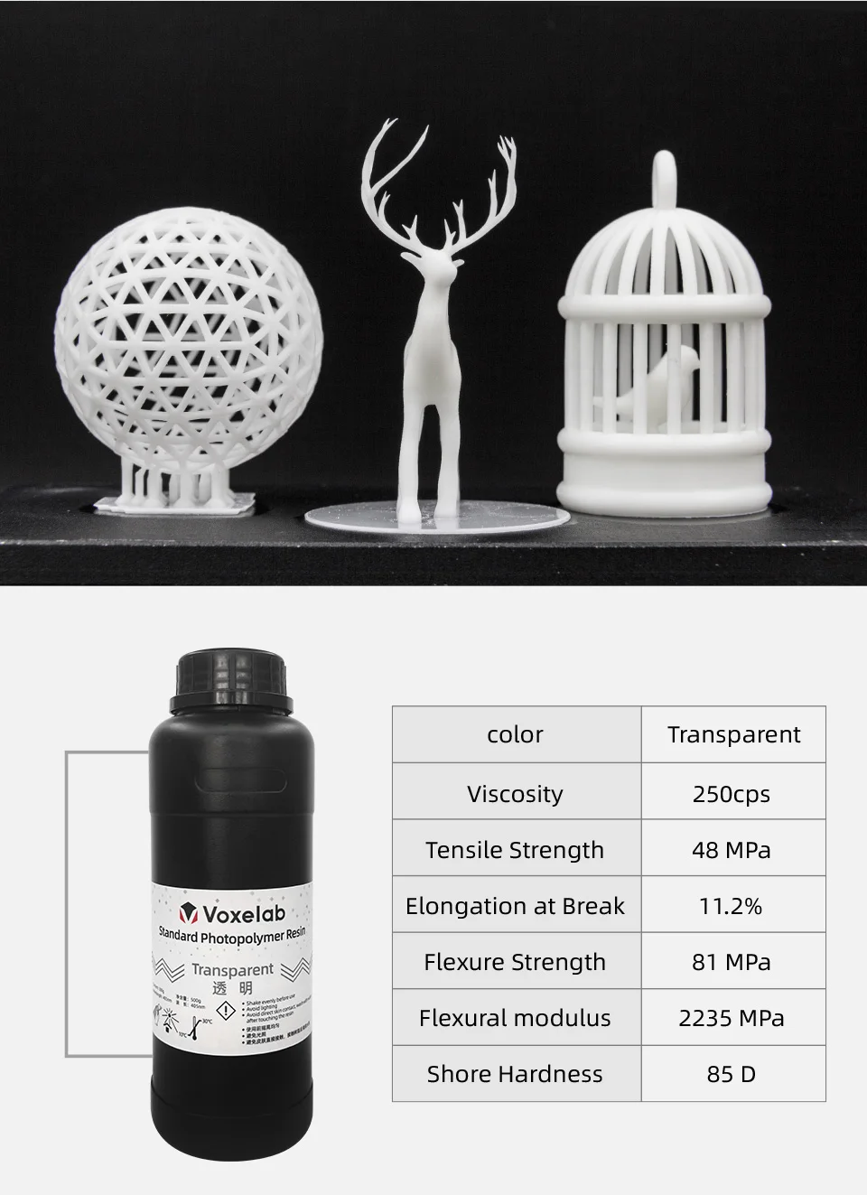 best 3d printer for petg Voxelab Standard Photopolymer Resin 500ML LCD 405nm UV Resin for Proxima Polaris 3D Printer Liquid Printing Material Uv Resin abs plastic 3d printer