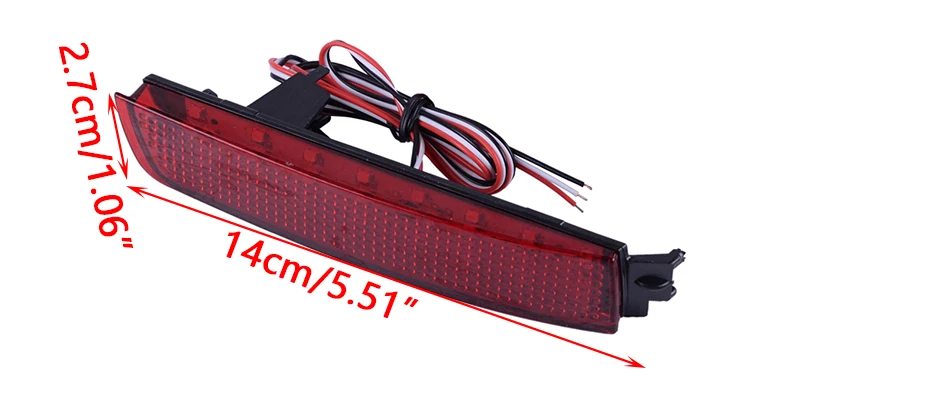 CITALL 1 пара Подходит для Nissan Juke муранского Infiniti FX35 FX37 FX50 265605C000 265655C000 красный бампер отражатель задний светодиодный тормозной сигнал