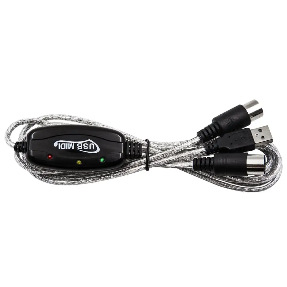Кабель-преобразователь с интерфейсом MIDI на USB коннектор для ПК синтезатор